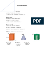 Ejercicios de Matemática VOLUMEN Solucion