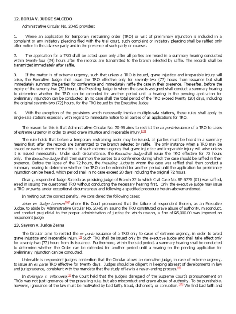 Prelim Injunction Cases | PDF