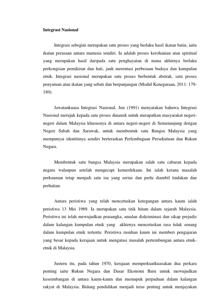 Integrasi Nasional Pdf