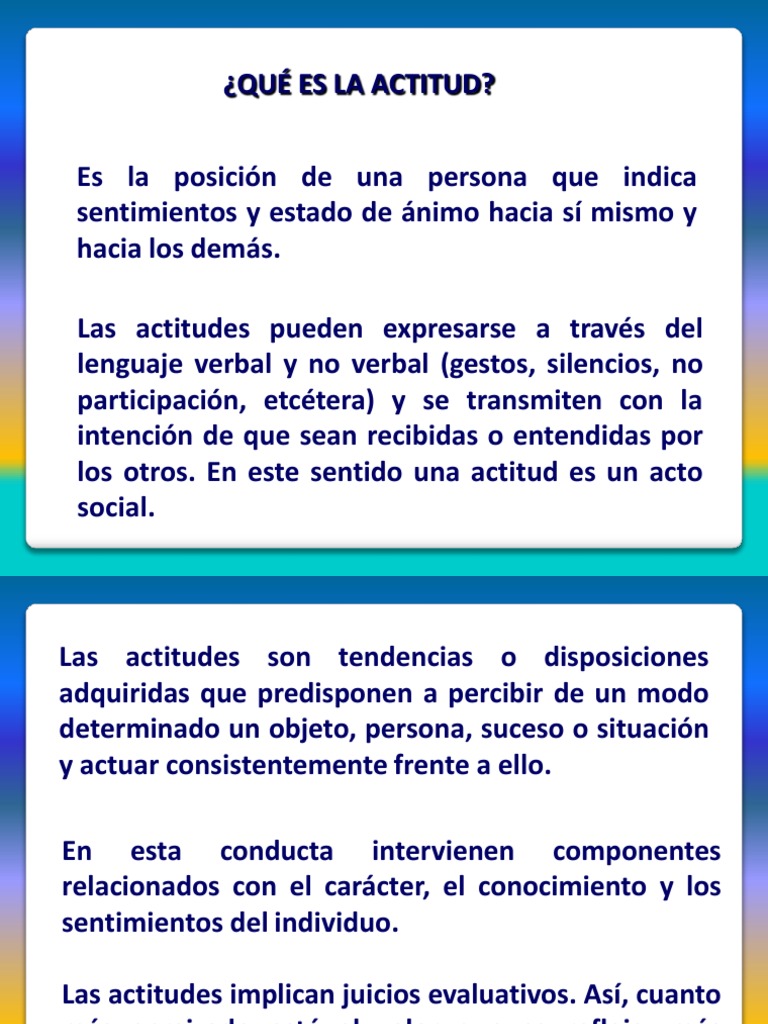 Etica 3 Actitudes | PDF | Actitud (psicología) | Sicología