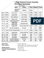 2013 CC Schedule