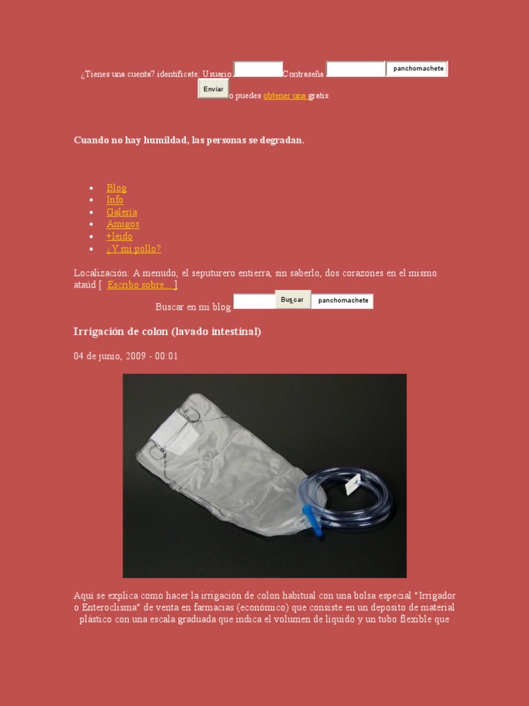 Lavado Intestinal | PDF | Heces | Fibra dietética