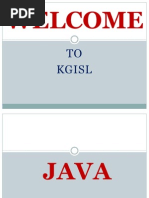 Welcome: TO Kgisl