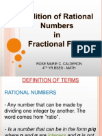 Adding Rational Numbers in Fractional Form