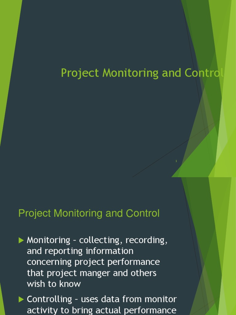 Project Monitoring & Control | PDF | Leadership | Production And ...