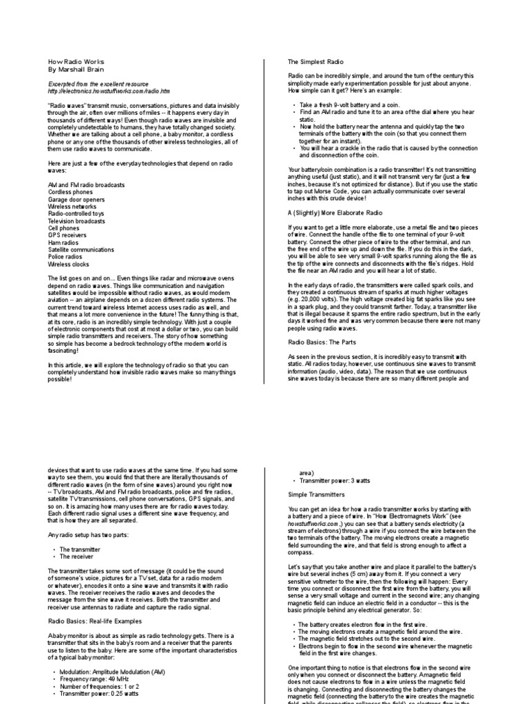 How Radio Works Transmitter Radio