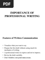 Importance of Professional Writing