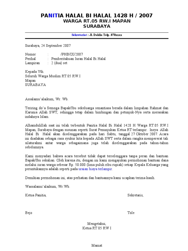Contoh Surat