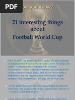 21 Interesting Things About Football World Cup