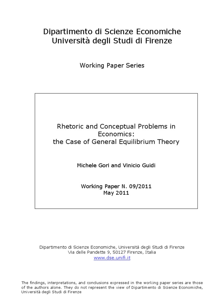 Guidi rhetoric and conceptual problems in economics the case of ... Case economiche italia