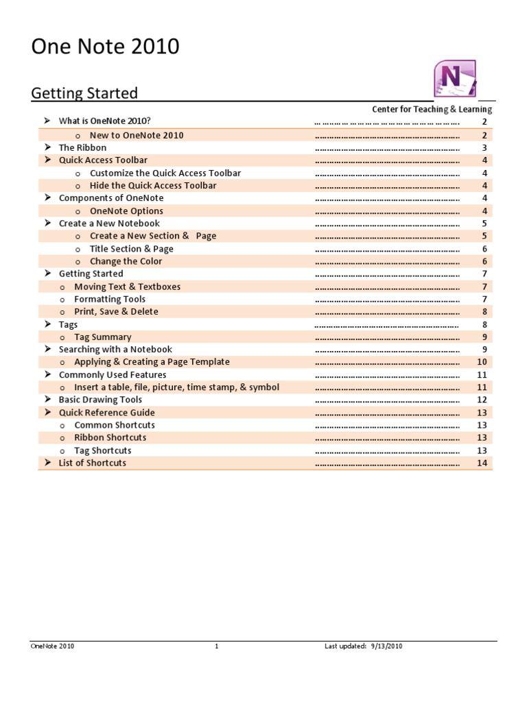 Onenote Tutorial PDF | PDF | Control Key | Keyboard Shortcut