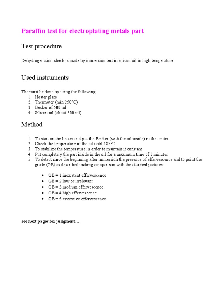 Paraff 1 - Plating Test | PDF | Technology & Engineering