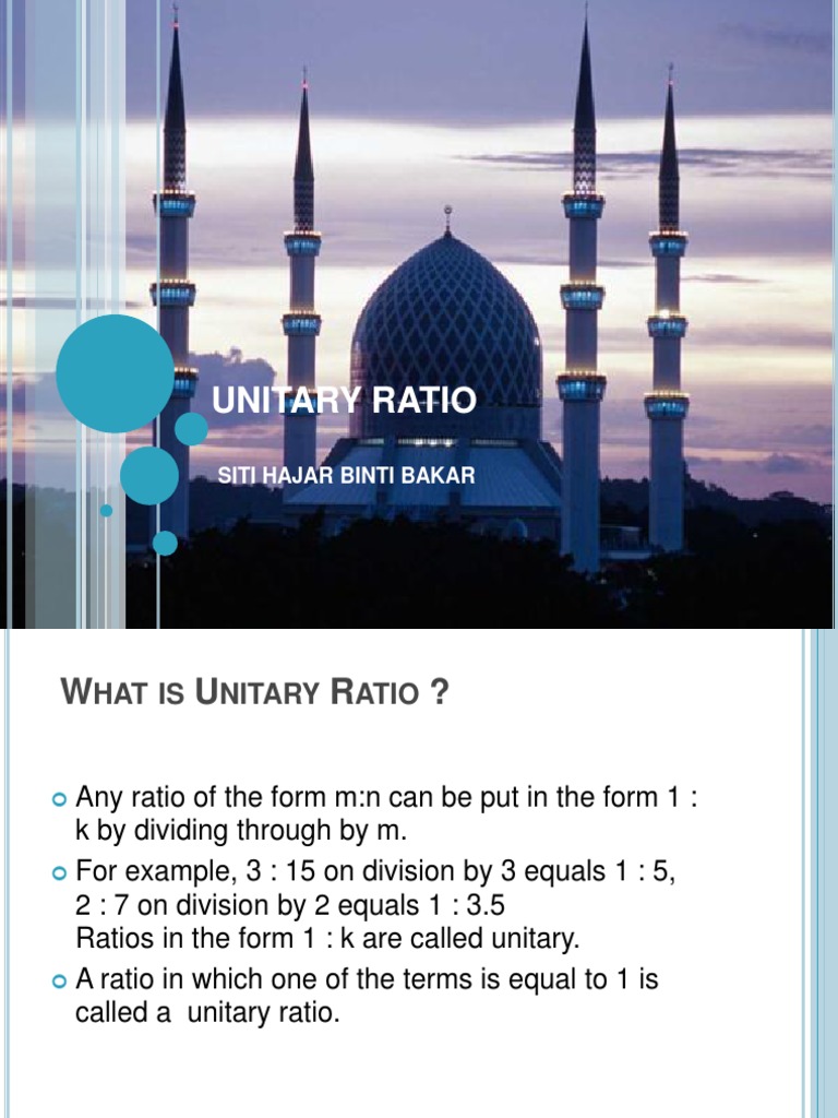 Unitary Ratio | PDF | Ratio | Fraction (Mathematics)