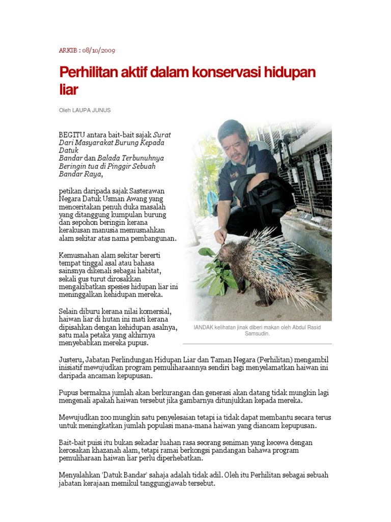 Article Hidupan Liar Pdf