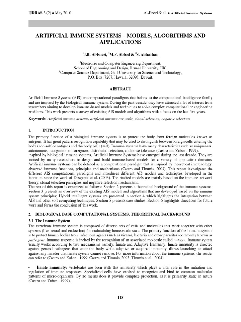 Artificial Immune Systems And Their Applications Adaptive - 