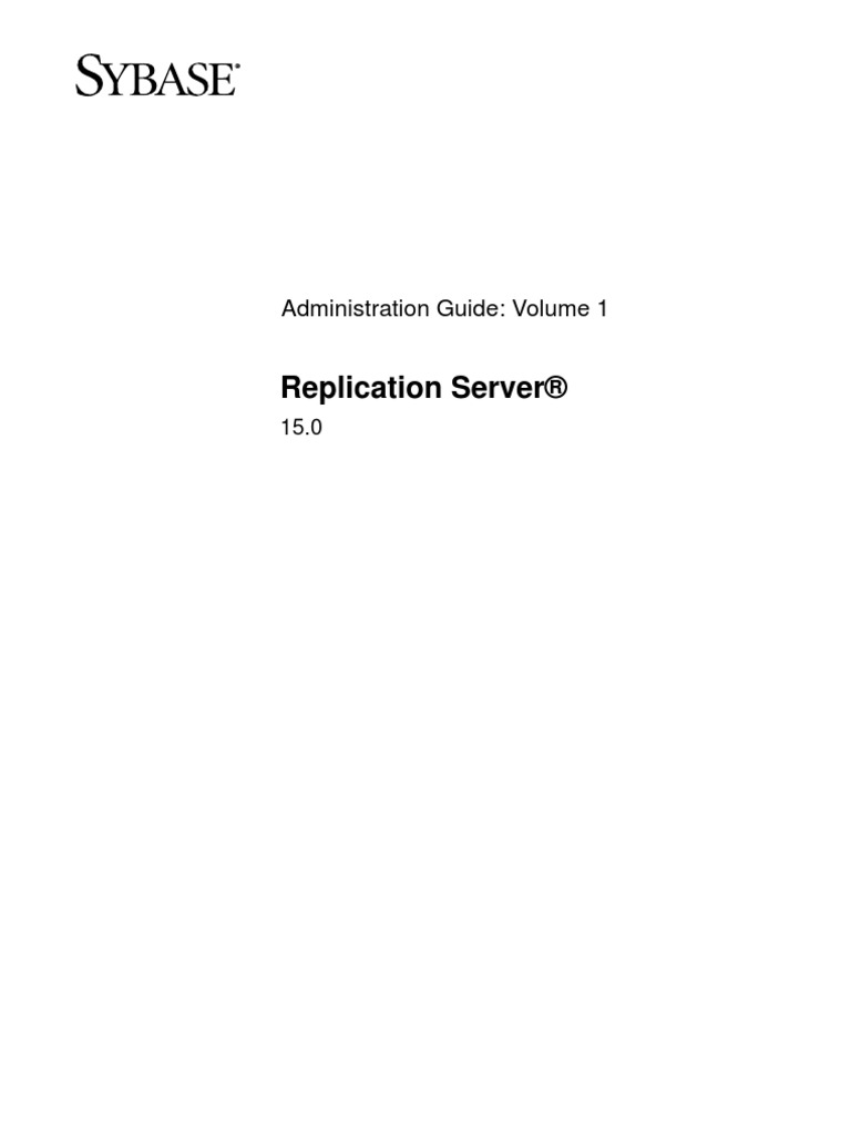 Replicador Sybase Vol 1 PDF Bracket Replication