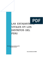 Las Estadísticas Vitales en Los Distritos Del Peru