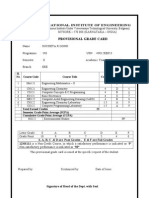 Provisional Grade Card