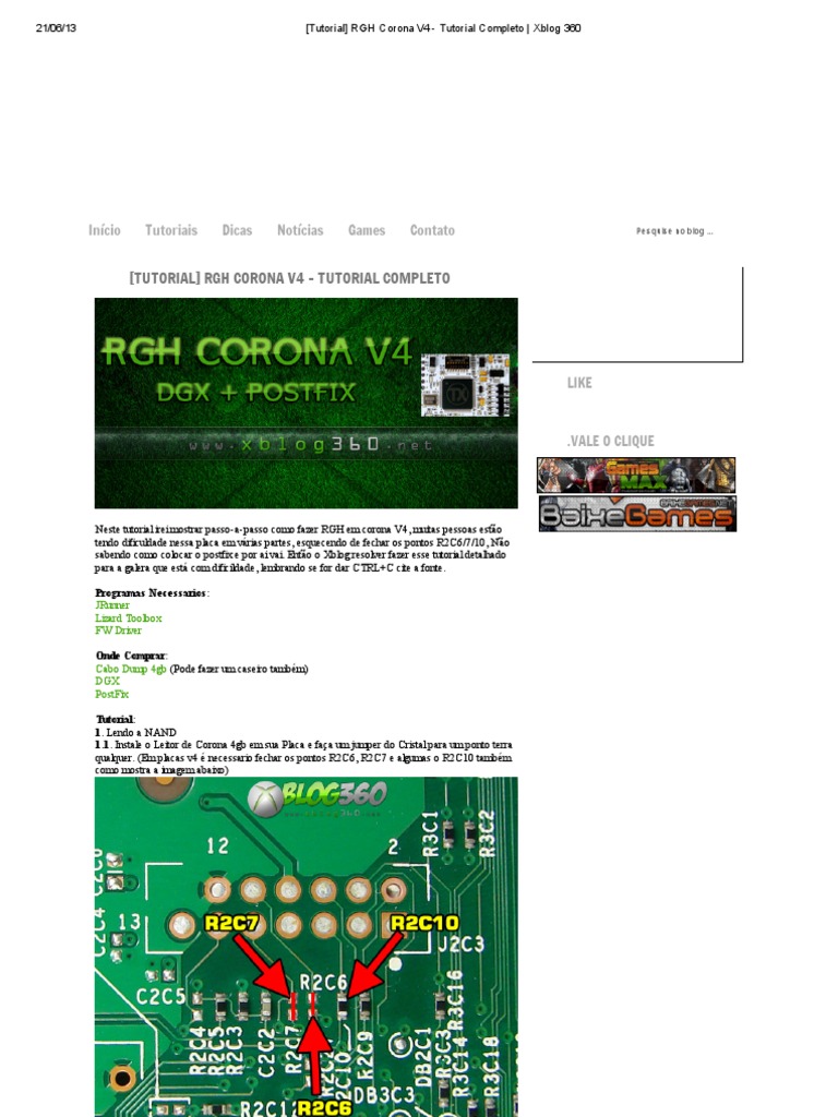 Tutorial) RGH Corona V4 - Tutorial Completo - Xblog 360 | PDF.