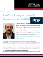 Gustavo Canepa, Gerente de Ventas de ECADAT