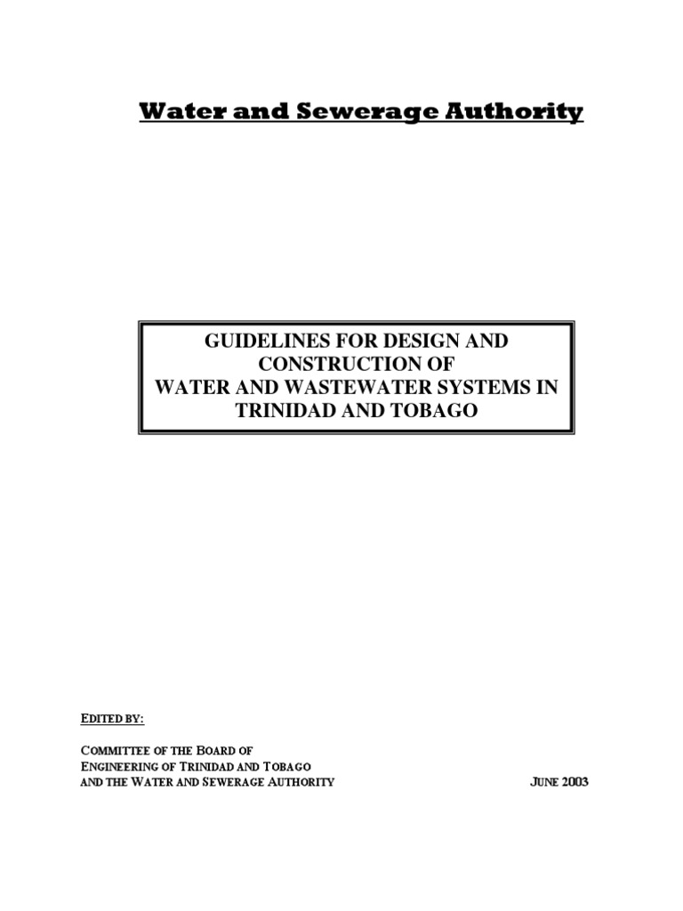 WASA Guidelines for Water Systems Design | PDF | Sanitary Sewer ...