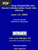 Integrating PeopleSoft and Oracle Collaboration Suite into uPortal