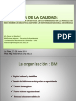 ISO 9001 BM UNC calidad servicios biblioteca