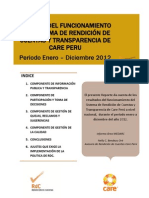 Informe Rendicion de Cuentas CARE Peru - Enero-Diciembre 2012
