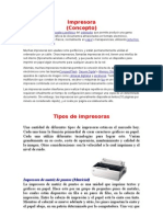 Tipos de Impresora