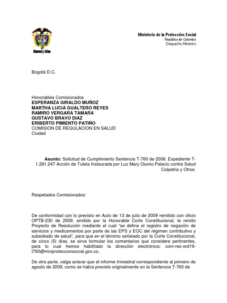 Oficio Remisorio Oficio 230 Respuesta Oficio 230 Bogotá