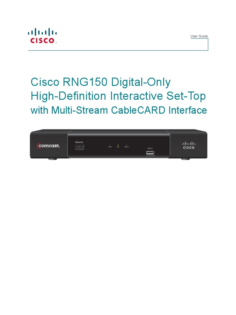 Cisco RNG150 Digital-Only High-Defi nition Interactive Set-Top