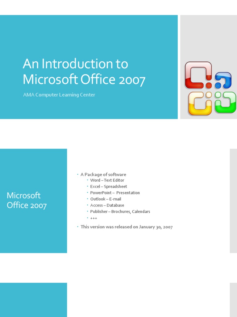 Introduction to Microsoft Office 2007 | PDF | Microsoft Word ...