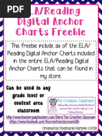 El A Reading Digital Anchor Charts Freebie