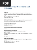 Asp Interview Questions and Answers