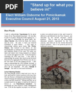 Newsletter Elect William Osborne To Executive Council