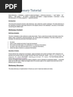 Data Dictionary Tutorial