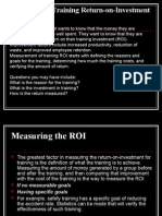 Determining Training Return-on-Investment (ROI)