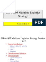 GRA 4303 Maritime Logistics Strategy: Session 1 & 2