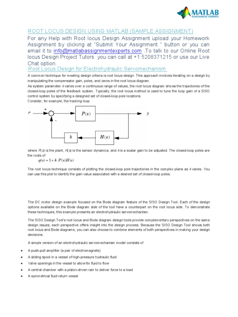 Root Locus Design Using MATLAB | PDF | Control Theory | Homework