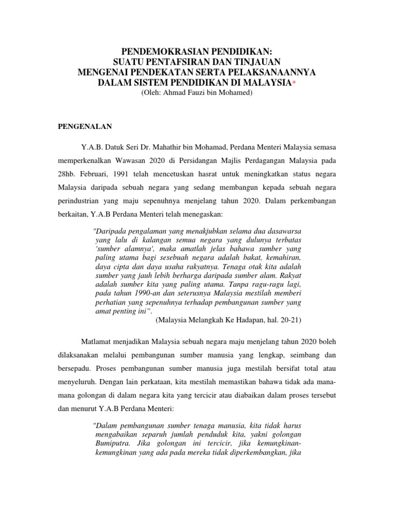 Microsoft Word Pendemokrasian Pendidikan Pdf