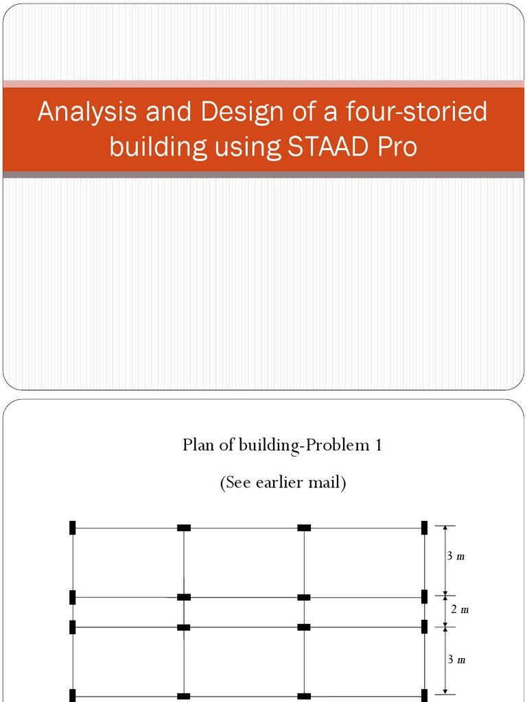 STAAD Pro Building Design Analysis | PDF | Technology & Engineering