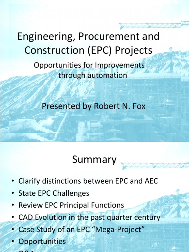 epc project presentation ppt