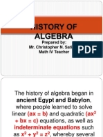 History of Algebra