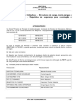 Requisitos de segurança para elevadores de carga, monta-cargas e elevadores de maca