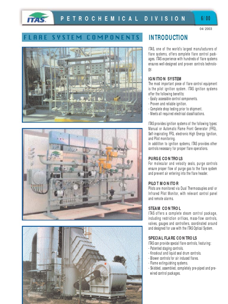 ITAS Flare System Components Overview | PDF | Combustion | Gases
