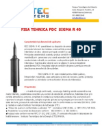 Fisa Tehnica PDC Sigma R 40
