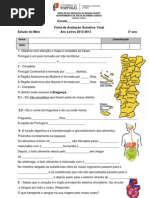 FICHA DE AVALIAÇÃO SUMATIVA ANUAL 3ºANO