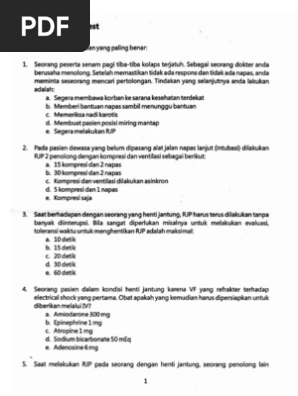 Soal Pretest Acls