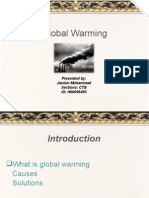 Global Warming: Presented By: Jassim Mohammad Sections: CTB ID: H00098495