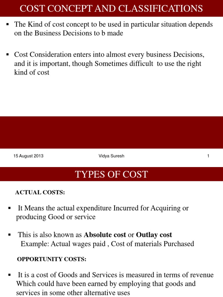 Types of Cost PDF Cost Expense